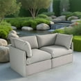 thumbnail image 3 of Patioflare Flexiform Modular Love Seat Patio Sofa Set, Grey, 3 of 9