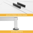 thumbnail image 6 of Uforic Farmhouse Hall Tree, 4-in-1 Coat Rack with Storage Bench, White Shoe Cabinet for Hallway, Living Room, 6 of 7