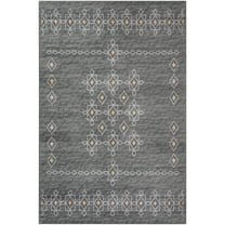 Addison Rugs Indoor/ Outdoor Addison Yuma Southwest Motif Washable Area Rug 3' x 5' - Gray