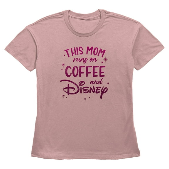 Womens Disney This Mom Runs On Coffee T Shirt