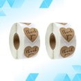 thumbnail image 3 of 1000pcs/Roll Kraft Paper Thank You Labels Heart Shape Sealing Stickers Decals Gift Decor, 3 of 7