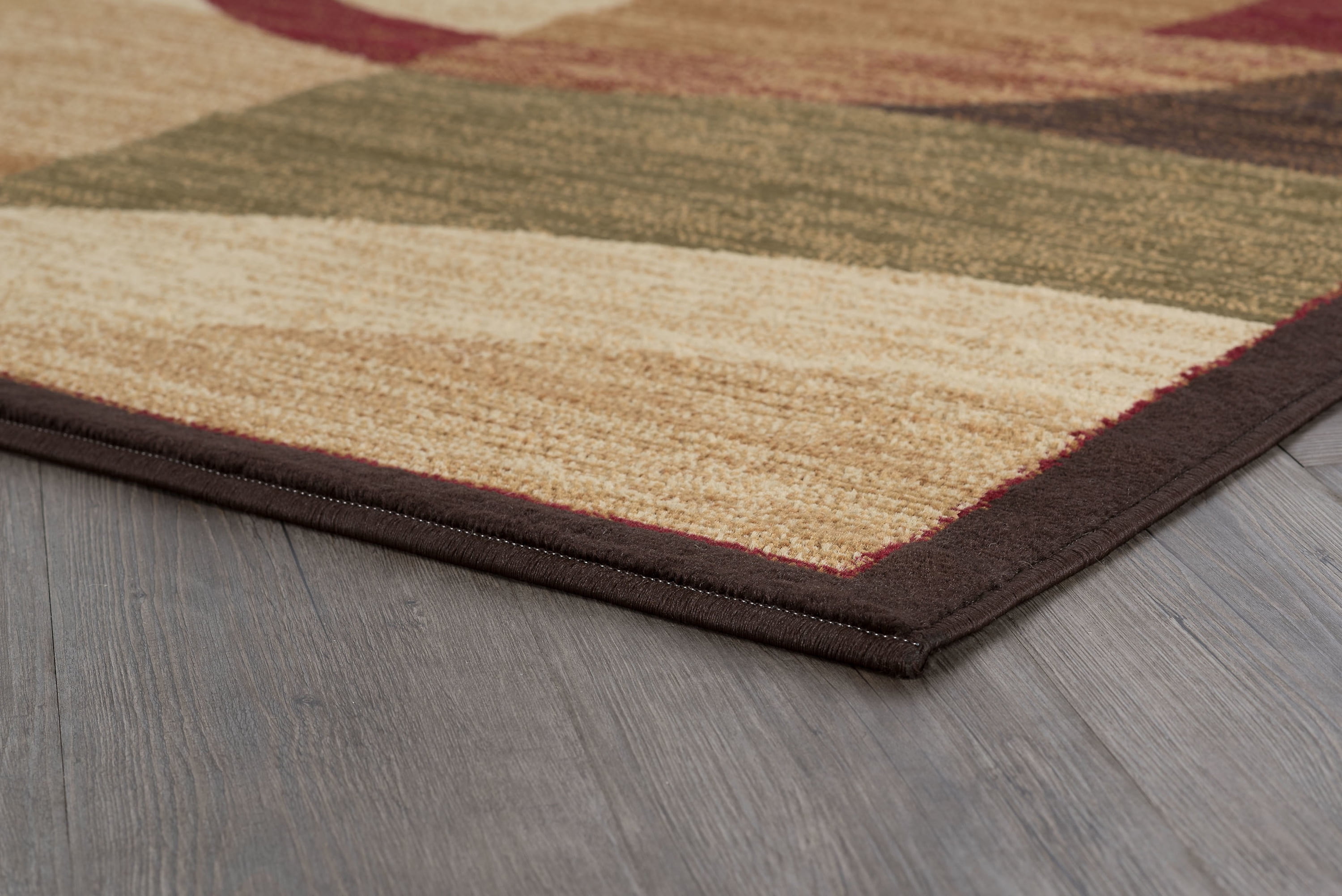 Elegance Contemporary 5' x 7' Multi-Color Polypropylene Indoor Area Rug