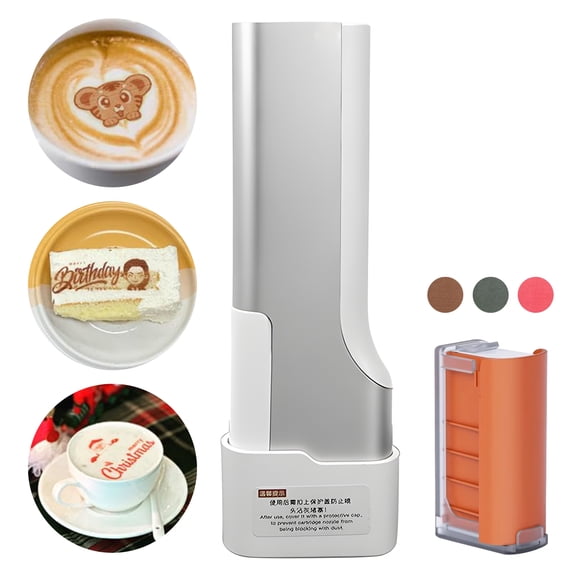 Walmeck Portable Coffee Latte Printer with WiFi, PrintLab APP Control, Edible Food Printer for Restaurants and Cafes