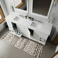 thumbnail image 4 of Tybee 84 in W x 22 in D White Double Bath Vanity, Cultured Marble Top and 34 in Mirrors, 4 of 9