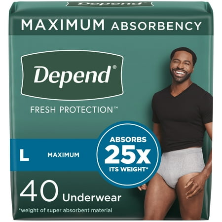 UPC 036000516623 product image for Depend Fresh Protection Adult Incontinence Underwear for Men  Maximum  L  Grey   | upcitemdb.com