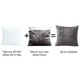 thumbnail image 4 of Home Soft Things Textured Velvet Pillow Covers (Set of 2), - Steeple Gray - 26" x 26", 4 of 4