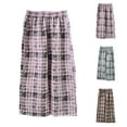 thumbnail image 5 of ZACPNCV Girls Wide Leg Pants Flowy Lounge Palazzo Pants for Kids Elastic High Waisted Casual Loose Trousers Summer Clothes Blue 5-6 Years, 5 of 5