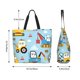 thumbnail image 5 of Balery Building Truck Bolsa Tote Estilo Estético con Cremalleras, Bolsa de Hombro, Bolsa de Compras Grande y Plegable, 5 of 8