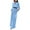 #134-Blue, variant on Women's Fashion Long Sleeve V-Neck Sequined Jumpsuit with Detachable Belt Ideal for Evening Parties Weddings and Holiday Celebrations