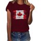 thumbnail image 5 of Camisas de Manga Corta para las Mujeres Impresión de Manga Corta Cuello Redondo, Camisa Casual de Poliéster para las Mujeres, Lavado de Manos, 5 of 8