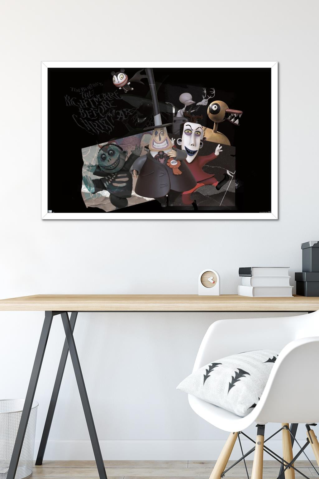 Disney Tim Burton's The Nightmare Before Christmas - Distorted Group Wall Poster, 22.375" x 34" Framed
