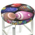 thumbnail image 3 of Lsque Easter Eggs1 Round Bar chair cushion covers Velvet Fabric Premium Comfort Protects from Scratches and Stains for 14-17 Inch Chair- 13 inch, 3 of 7