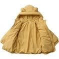 thumbnail image 6 of SGMVNU Toddler Winter Coats Puffer Padded Jacket, Boys Girls Bear Ear Hoods Zipper Down Jacket, Light Weight Outerwear, Winter Coats for Baby Kids(Size 4-5 Years, nz1023_D-Yellow), 6 of 6