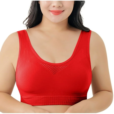 WMTBSRSW Big Sales High Impact Sports Bras for Women Mesh Breathable Seamless Push up Bra for Large Bust Wide Strap Tank Tops for Running Workout Gym Fitness
