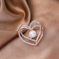 thumbnail image 2 of Broche de perlas con forma de flor de diamante simple, broche de ramillete para abrigo, suéter, hebilla de toalla de seda, 2 of 5