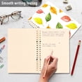 thumbnail image 4 of FORMRS 1-Subject Spiral Notebook 8" x 5" College Ruled 60 Refillable Sheet A5 Hard Cover, 2 Pack, Pink Colorful Leaves, 4 of 7