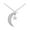 10K White Gold, variant on Fine Jewelry Sterling Silver Round Diamond Star moon Pendant Necklace (1/5 cttw, I-J Color, I2-I3 Clarity), 18"
