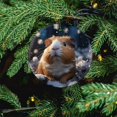 thumbnail image 6 of Cartoon Pet Guinea Pig Snowflakes Winter Christmas Ornament Cute Little Animal 2024 Ornament Christmas Home Office Tree Decorations Holiday Present, 6 of 6