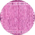 thumbnail image 1 of Ahgly Company Indoor Round Abstract Pink Modern Area Rugs, 4' Round, 1 of 4