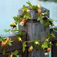 thumbnail image 4 of 6.56/16.4/32.8 FT Artificial Ivy Sunflower Rose Garlands with 20/50/100 LED String Light Fake Vines for Bedroom Decor Greenery Faux Hanging Plants Decor for Home Kitchen Garden Office Wedding Wall, 4 of 4