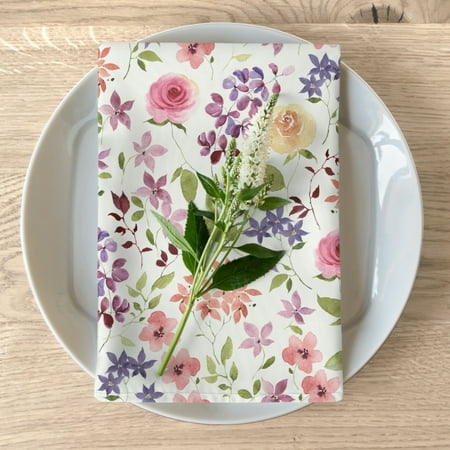 

Spring or Summer Floral Decorative Cloth Table Napkins