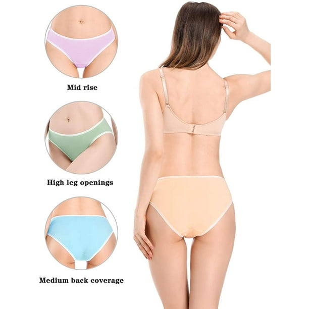 Hfyihgf Womens Underwear Cotton Bikini Panties Lace Soft Hipster Panty  Ladies Stretch Full-Coverage Briefs (Regular&Plus Size)