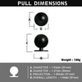 thumbnail image 2 of Goo-Ki Set of 12 -Sleek Round Matte Black Cabinet Knobs - Modern and Minimalist Hardware for Stylish Home Enhancement - 1.2 Inch Diameter, 2 of 4
