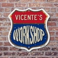thumbnail image 4 of Vicente's Workshop (2 Pack) 12 inch X 12 inch Shield-Shaped Rust-Free Aluminum Metal Signs Weather Resistant, UV Protected To last, Gift for Dads and Uncles Classic Americana Crafted in, 4 of 7