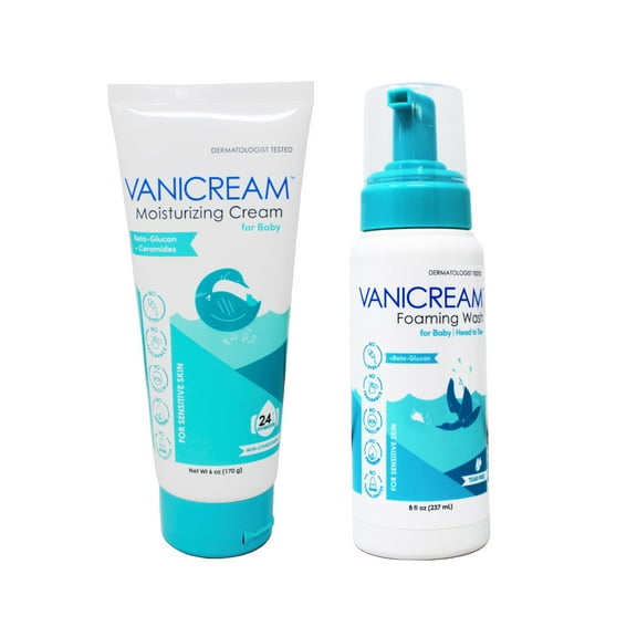 Vanicream Foaming Wash for Baby - 8oz Moisturizing Cream for Baby - 6oz