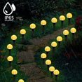 thumbnail image 4 of POINTERTECK Solar Stake Light Garden Decor Lights IP55 Waterproof Lawn Light Auto On/Off Solar Pathway Light Warm White Light for Patio Garden Outdoor, 4 of 8