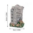 thumbnail image 2 of THOPBPRK Aquarium Decoration Ruins Building Ornament, City Architecture Fish Tank Hideout, Resin Habitat Cave for Saltwater Tanks, Easter Decor Gift, 2 of 6