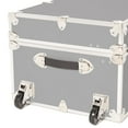 thumbnail image 2 of Rhino Trunk & Case XL Leather Embossed Vinyl Trunk with Removable Wheels, Summer Camp, College, Storage 34"x20"x15" (Gray), 2 of 9