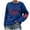 Blue#3, variant on cocolona Womens Heart Print Sweatshirts Casual Long Sleeve Valentines Shirts for Women Fashion Cute Loose Pullover Tops