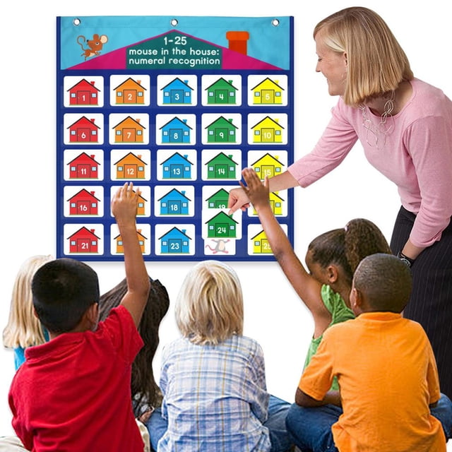 Cuadro educativo de números y colores Útiles para maestros Útiles escolares perfke Juguetes educativos