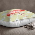 thumbnail image 3 of S4Sassy Flamingo Printed Yellow Pillow Case Decorative Throw Cushion Cover - Choose Size, 3 of 3
