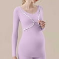 thumbnail image 5 of hengsof Women's Maternity Long Sleeve Tops Stretch Bottoming Tops Suitable for Pregnant Women, 5 of 6