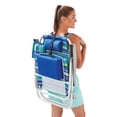 2Pack Mainstays Reclining Beach & Event LayFlat Backpack Chair Blue & Green Stripe