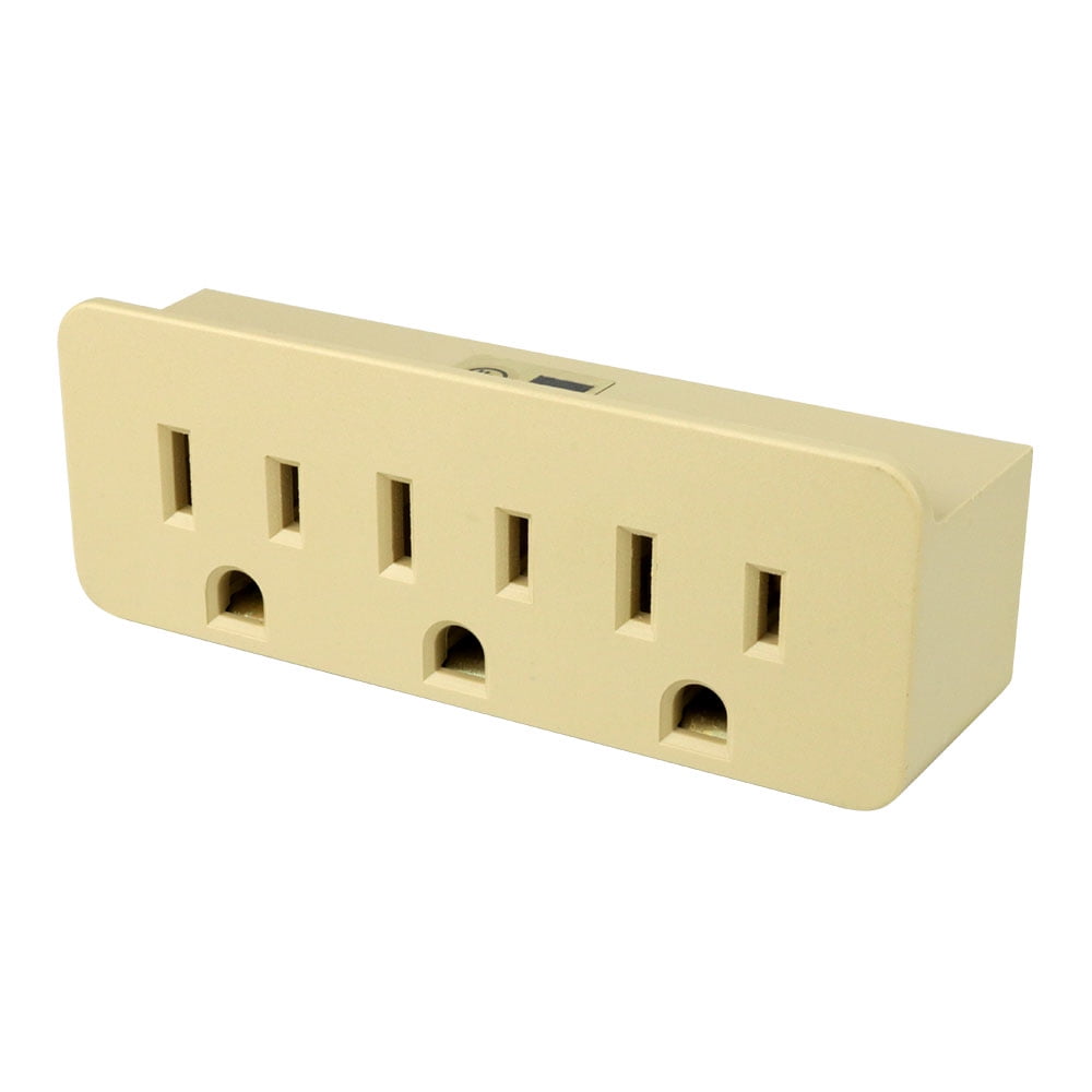Polarized 3-Prong Outlet AC Adapter (UL Approved, Color: Ivory, Brand: Skywalker)