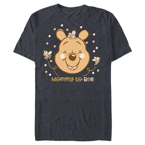 Disney Winnie the Pooh Mommy to Bee - Short Sleeve Blended T-Shirt for Adults - Customized-Navy Heather