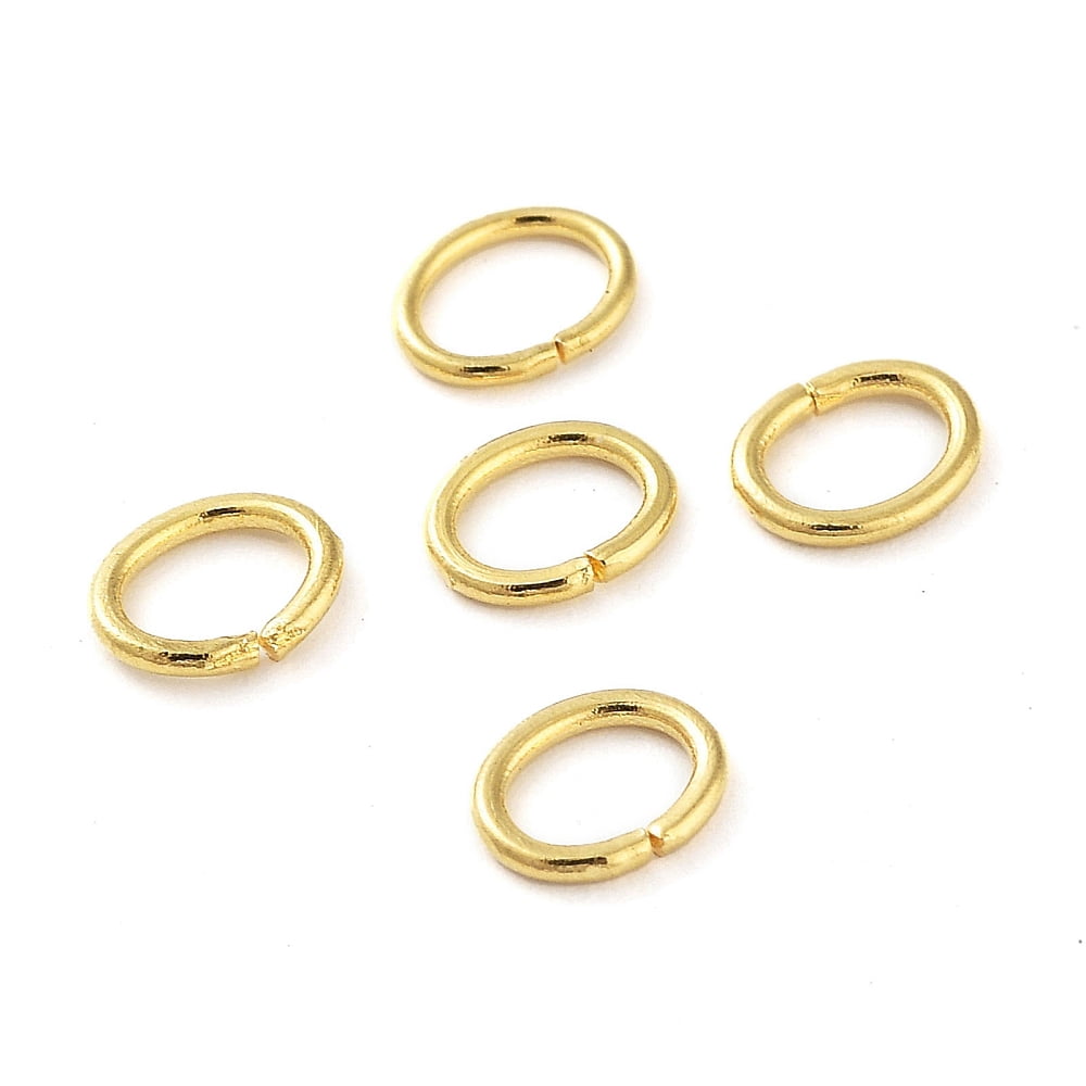 304 Stainless Steel Open Jump Rings Oval Real 18K golden Plated 4x5x0.8mm 20 Gauge Inner Diameter: 3x4mm
