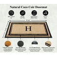 thumbnail image 3 of A1HC Natural Coir & Rubber 24"x48" Monogrammed Plain Border Door Mat, Heavy-Duty, Low-Profile, Anti-Shed, Easy to Clean, Outdoor, 3 of 6