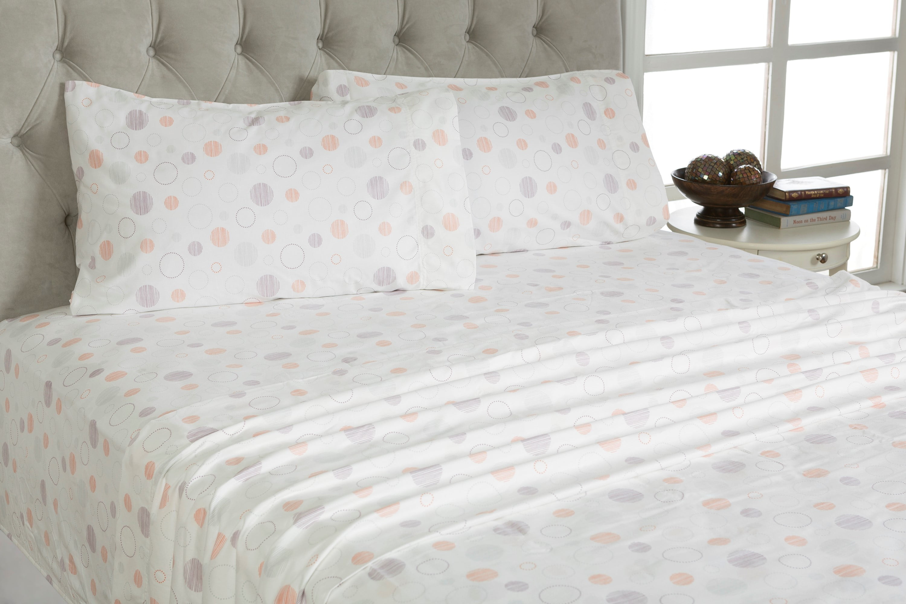 Mainstays Spots 100 Cotton Percale Sheet Set