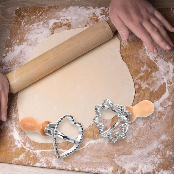 EXHUMKY Embossed Biscuit Baking Mold for Baking Sessions 2Pcs 4.3x2.4in