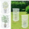 thumbnail image 3 of 4 Pack Plant Covers, Garden Mesh Barriers To Protect Against Animals Like Deer Rabbits Chickens, 19.7"H X 13"D Insect Guard with Steel Frame for Seedlings Potted Flowers, 3 of 4