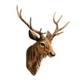 thumbnail image 1 of Mural Faux Cerf Tête Sculpture Décor à la Maison Cerf Brun 2, 1 of 8