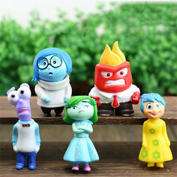 5 Pcs Jouets Figurines Inside Out 2, Ensemble de Collection Figurines d'Action Inside Out, Figurines d'Action en PVC Jouets Modèles, Cadeaux d'Anniversaire de Noël pour Enfants à Partir de 3 Ans
