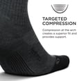 thumbnail image 4 of Feetures Merino 10 Cushion Crew Sock- Wool Sock for Women & Men, Hiking & Running, Targeted Compression (1 Pair) L, Gray, 4 of 5