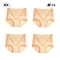 thumbnail image 4 of Qarigey Ropa interior Lencería de cintura alta Body Shaping Ladies Briefs Cómodo Sexy Control Bragas Calzoncillos de talla grande Ropa interior Albaricoque XXL, 4 of 6