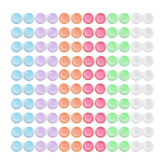 Lot de 60 Étuis pour Lentilles de Contact, Étuis en Vrac en 6 Couleurs, Étui Mignon pour Lentilles de Contact Étanche, Étui pour Lentilles Oculaires, 60 x Étui pour Lentilles de Contact