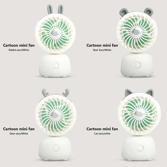 onlyliua para Interior/Exterior Mini Ventilador y Orejas Mascotas Adorables, Mini Ventilador y Escritorio con Carga Usb, Mini Ventilador y Escritorio Portátil